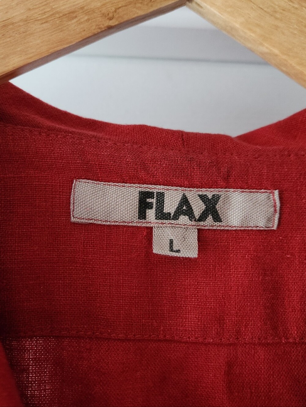 FLAX 100% Linen Brick Red Blazer Jacket L - Picture 4 of 7